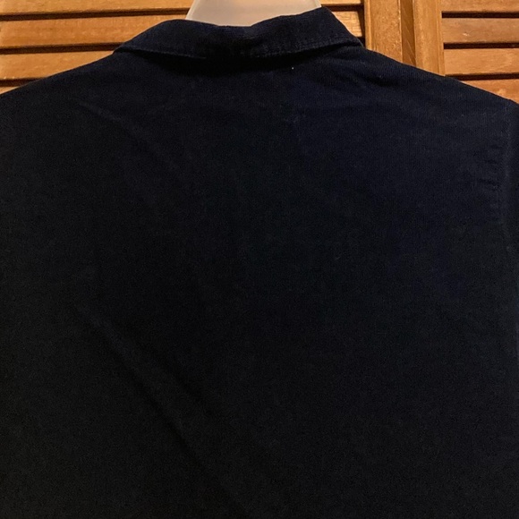 Main-street Blues Navy Blue Corduroy Dress with Tucks on the Front - Picture 12 of 14